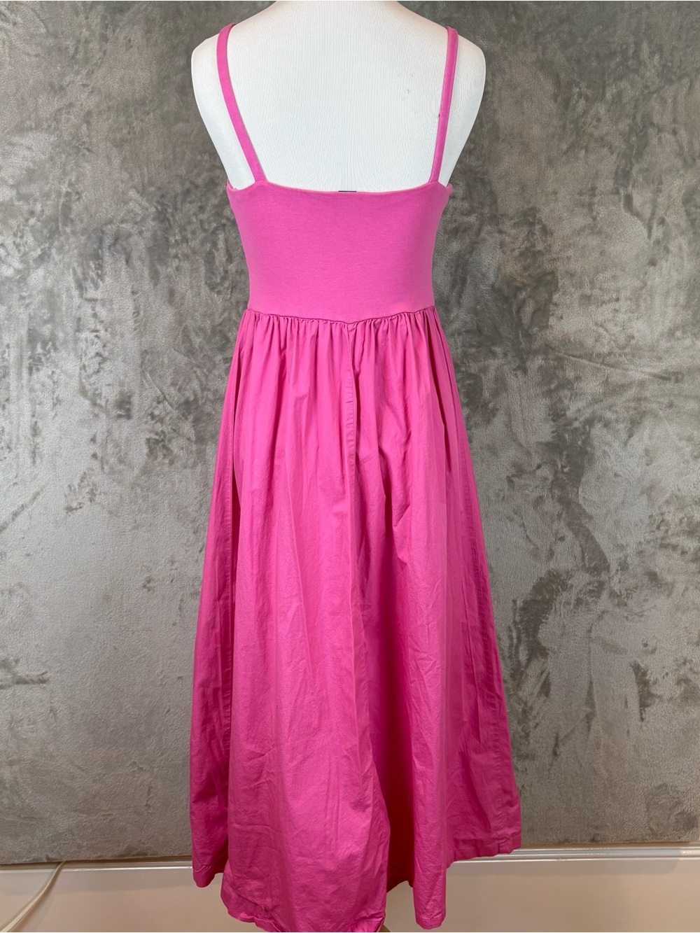Old Navy Fit and Flare Combination Midi Sleeveless Pink Dress Sz M - Picture 6 of 14